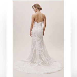 Strapless Lace Bridal Gown in Ivory